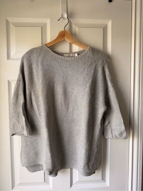 TWIK Light Gray Crewneck Knit Sweater